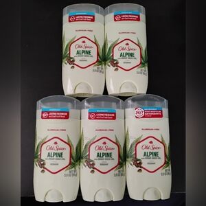 5 Old Spice ALPINE Deodorant Aluminum Free 3 oz